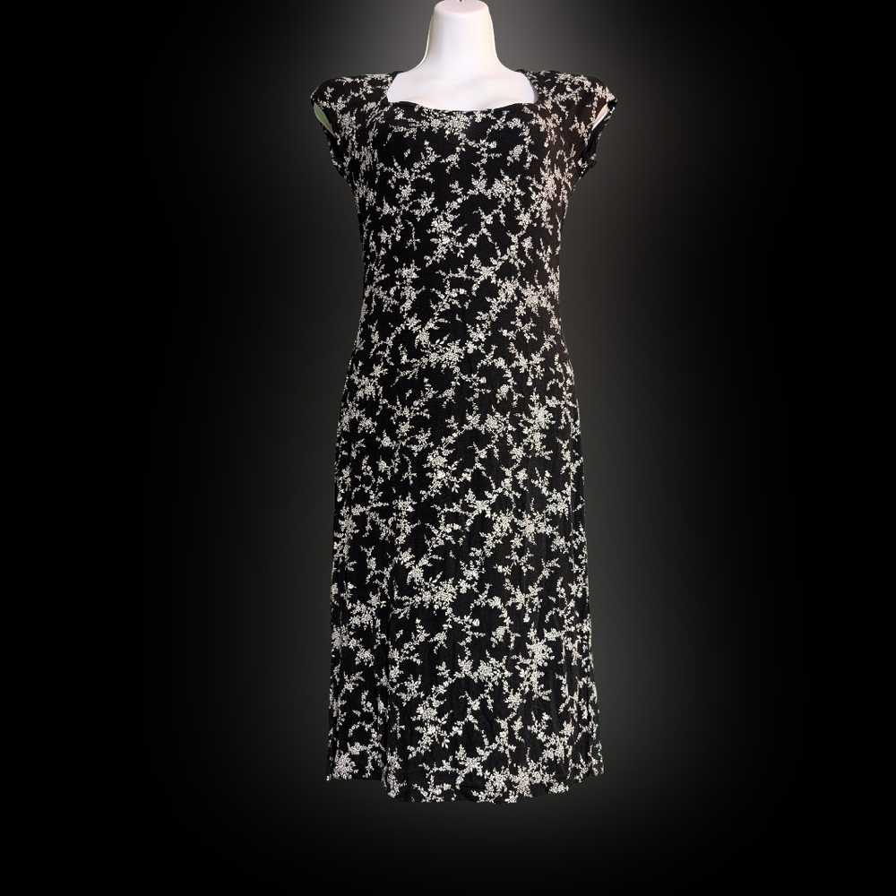 Black and White Floral Dress